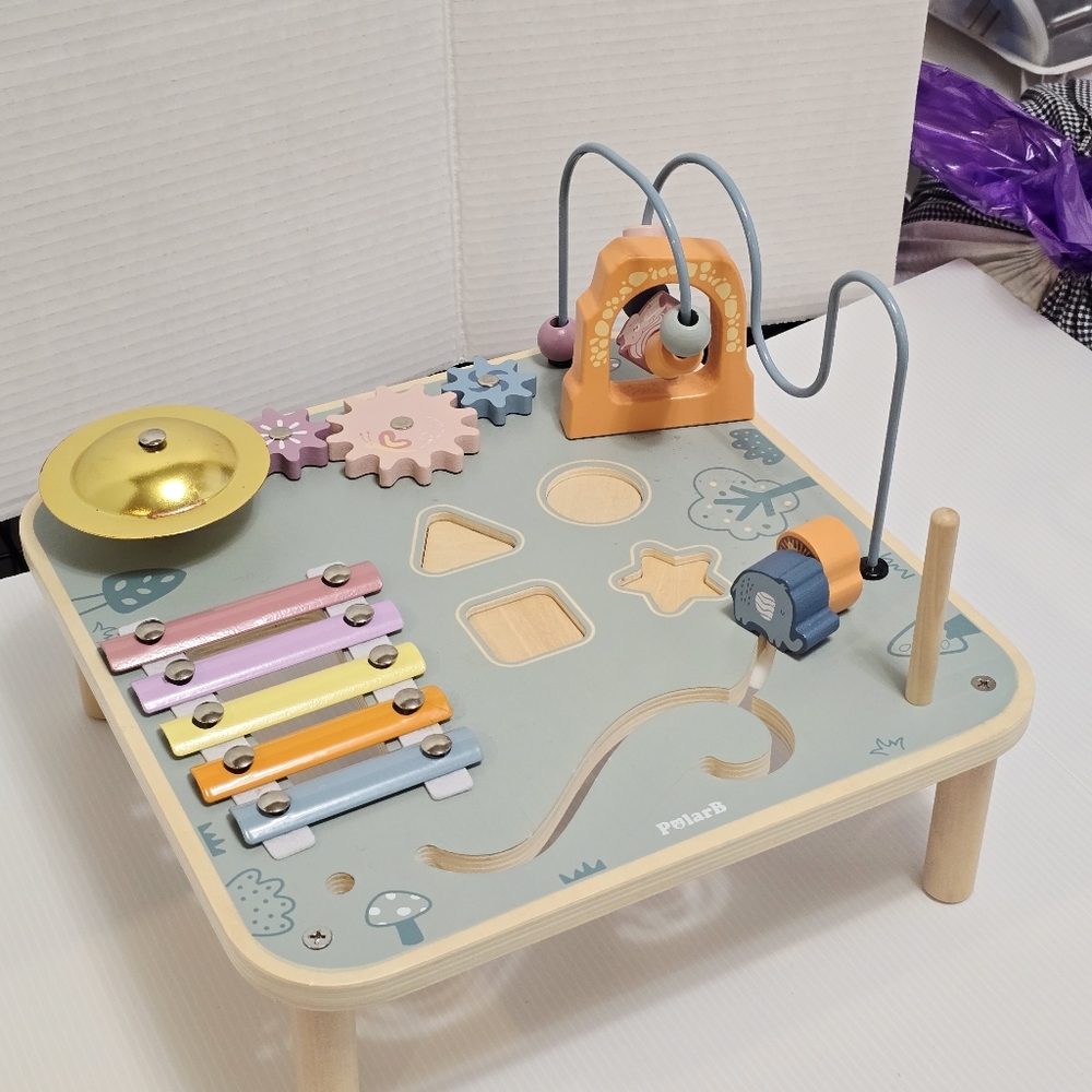 PolarB Wooden Multi Function Activity Table - Picture 2 of 15